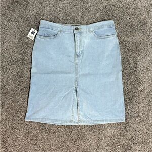 GAP Stretch Mini Skirt Blue Jeans Denim Women’s Sz 4 Front Split